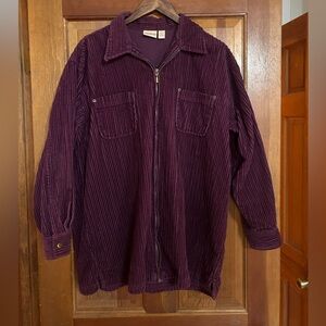 Plum Corduroy Shirt Jacket